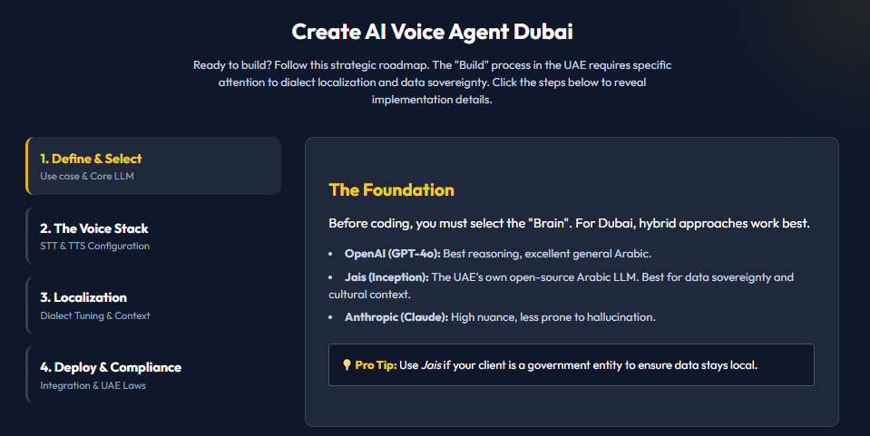 Create AI Voice Agent Dubai

