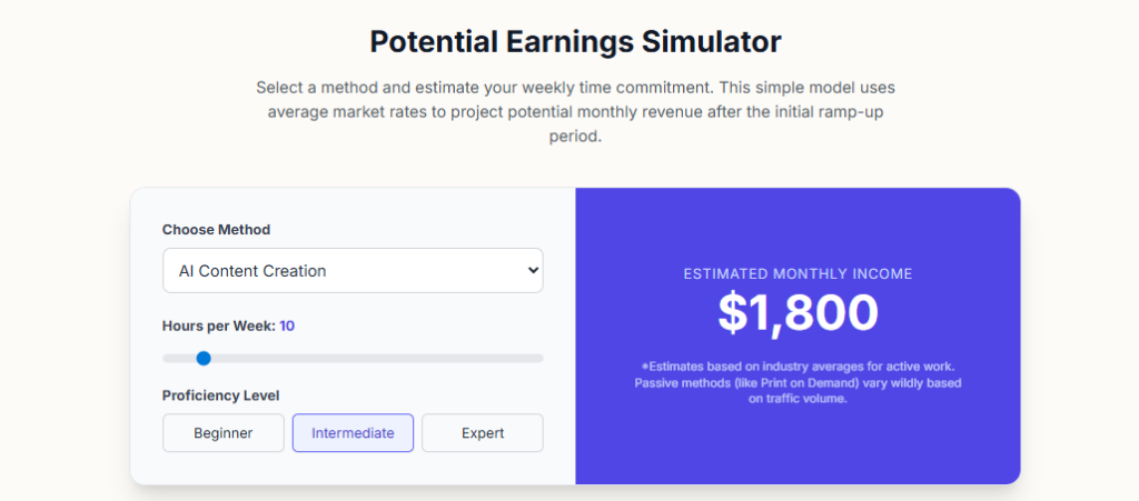 Potential Earnings Simulator

